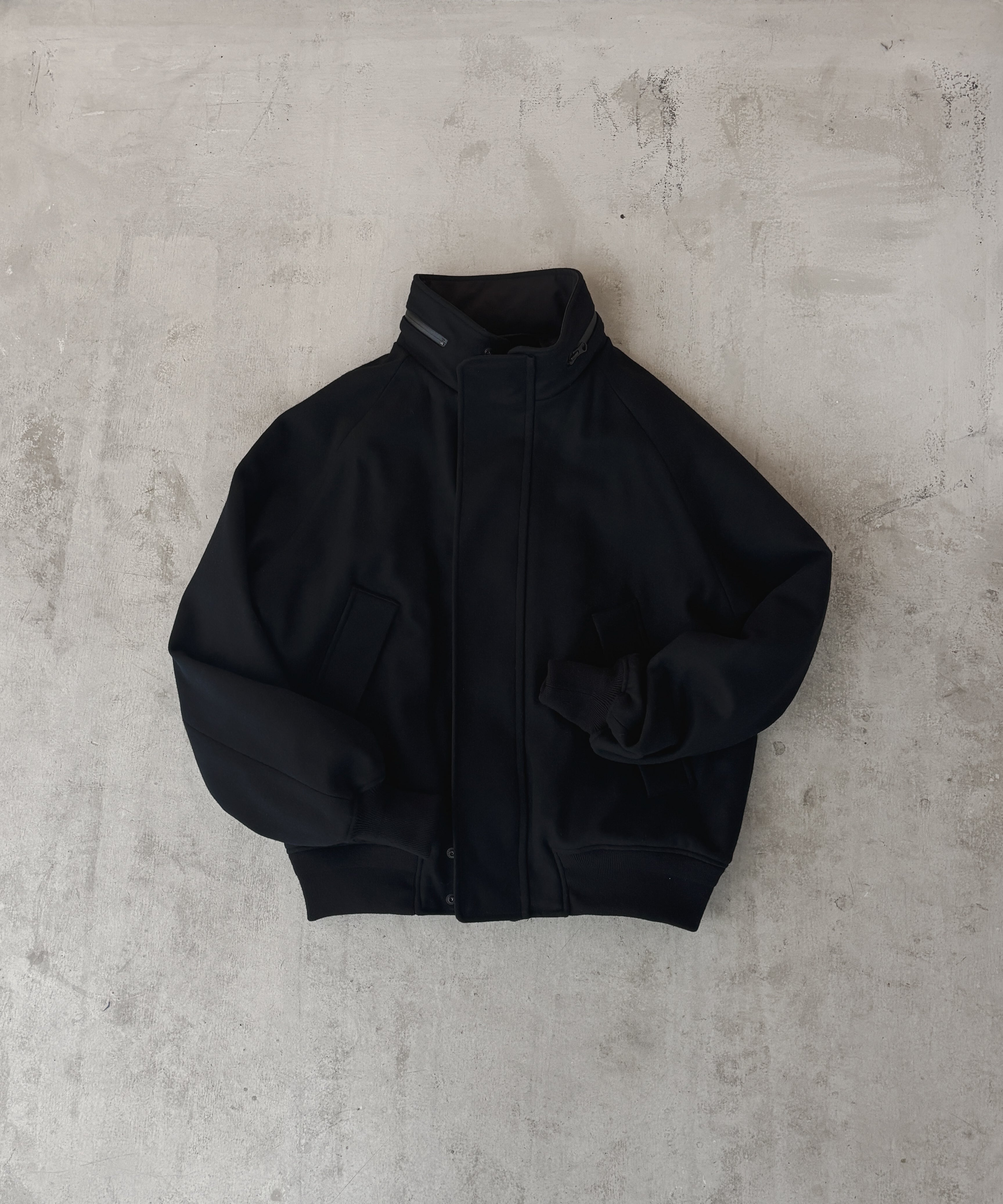 WATER-REPELLENT WOOL MELTON BLOUSON 