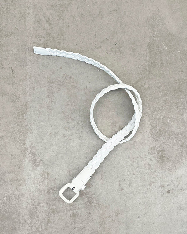 HAND BRAID BELT 表 "WHITE"