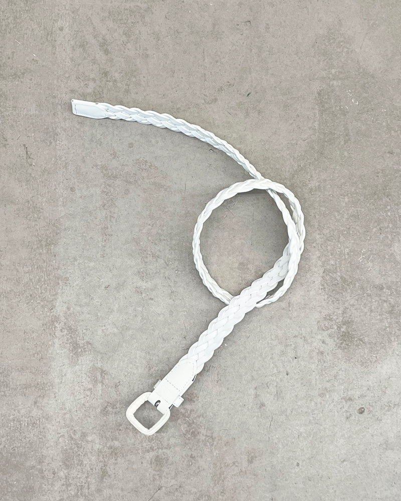HAND BRAID BELT 表 "WHITE"