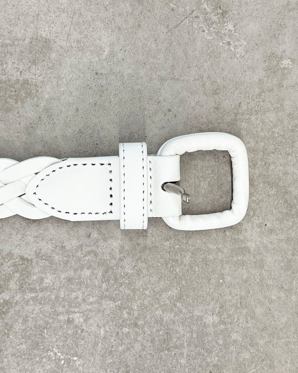 HAND BRAID BELT 表 "WHITE"