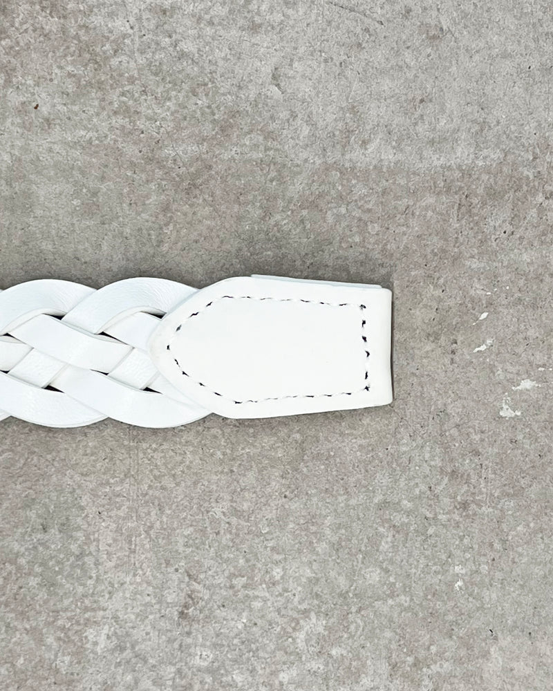 HAND BRAID BELT 表 "WHITE"