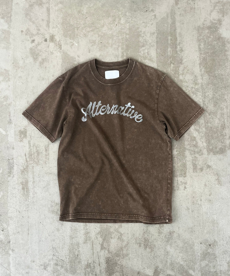 ALTERNATIVE FADED S/S T-SHIRT 2 "FADED BROWN"