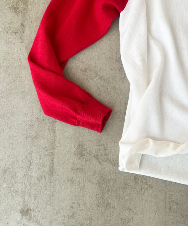 BASE BALL KNIT "RED"