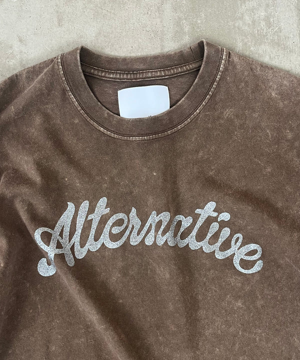 ALTERNATIVE FADED S/S T-SHIRT 2 "FADED BROWN"