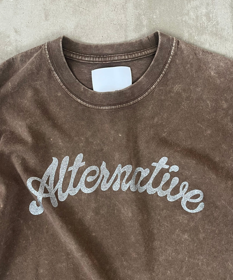 ALTERNATIVE FADED S/S T-SHIRT 2 "FADED BROWN"