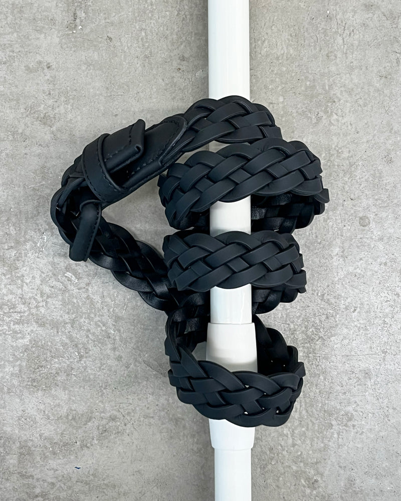 HAND BRAID BELT 表 "BLACK"