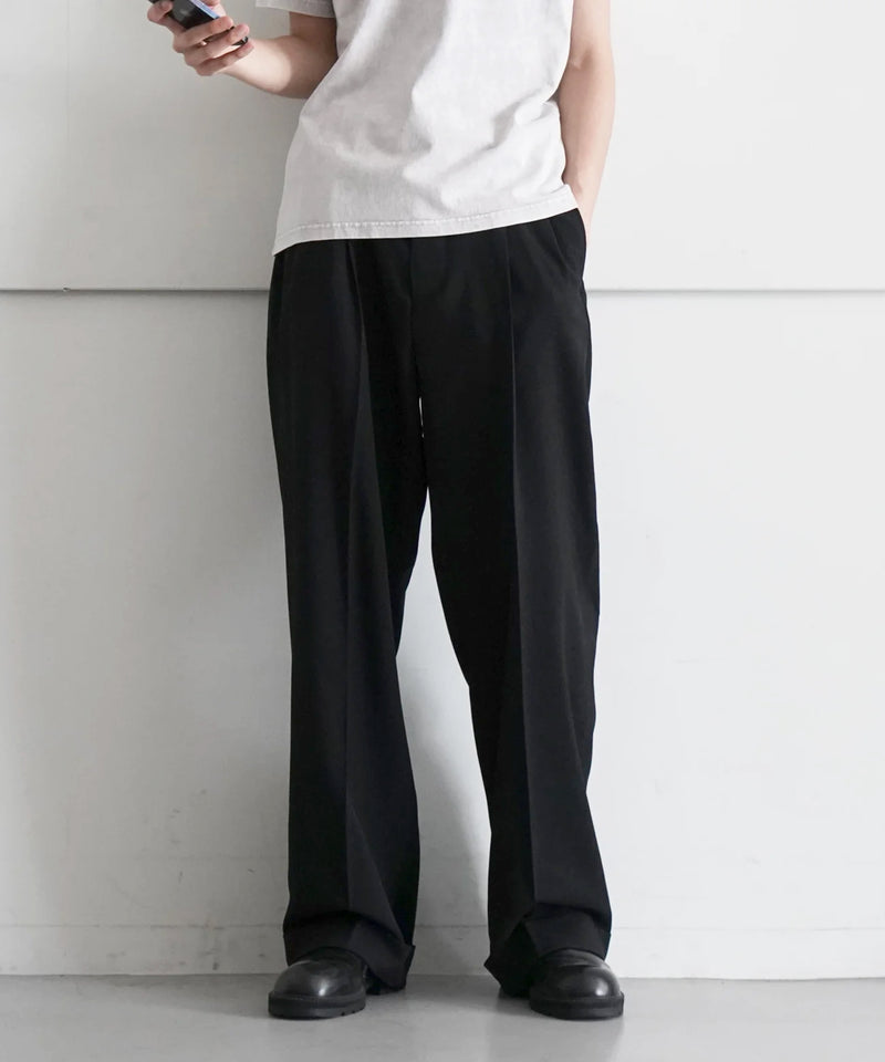 WIDE SLACKS "BLACK"