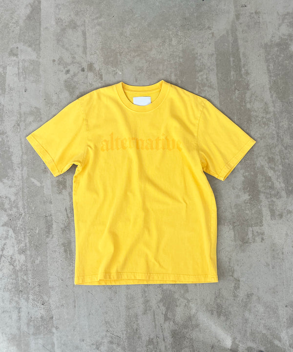 ALTERNATIVE FADED S/S T-SHIRT 1 "FADED YELLOW"