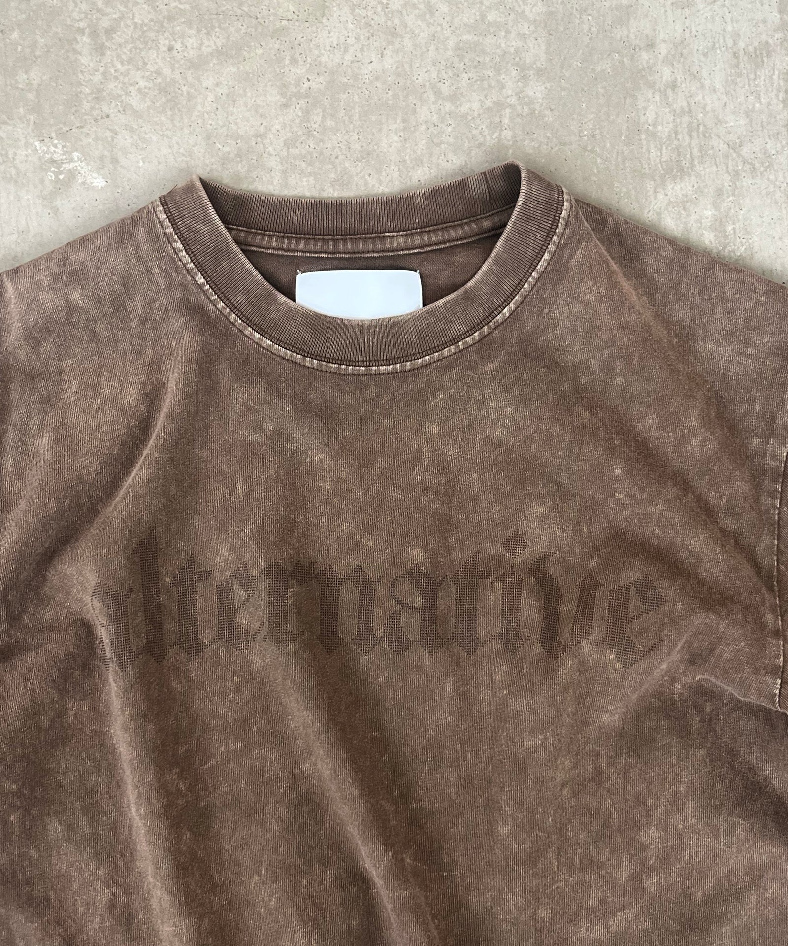 KAIKO alternative faded l/s t-shirt ブラウン ALTERNATIVE FADED S/S T-SHIRT 1 