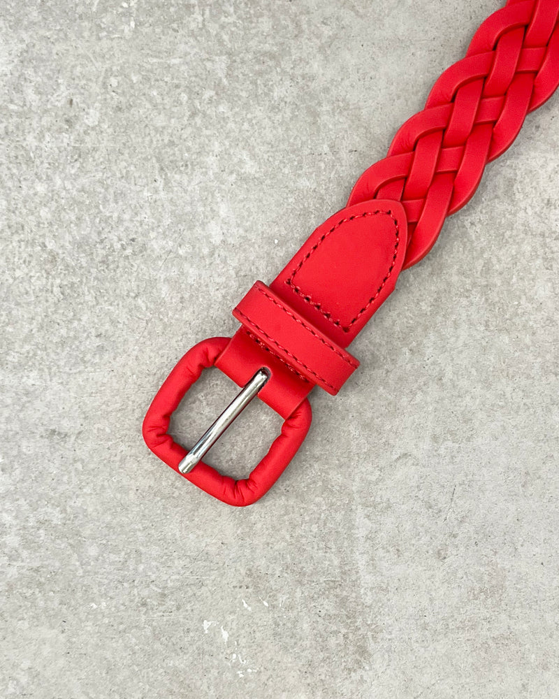 HAND BRAID BELT 表 "RED"