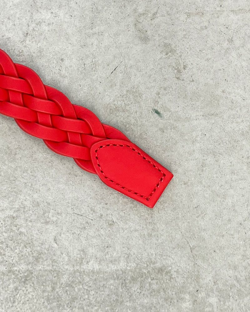 HAND BRAID BELT 表 "RED"