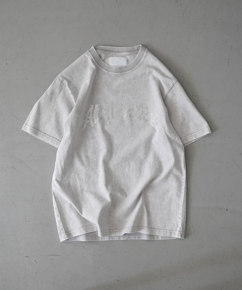 ALTANATIVE FADED S/S T-SHIRT RHINESTONE "GRAY"