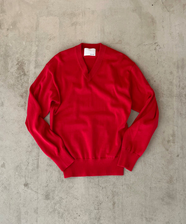 トップス KAIKO V NECK SWEATER KAIKO【カイコー】supima v neck sweater 