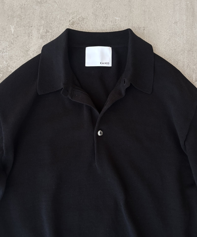 未使用タグ付き新品　KAIKO Supima polo ブラック SUPIMA POLO 