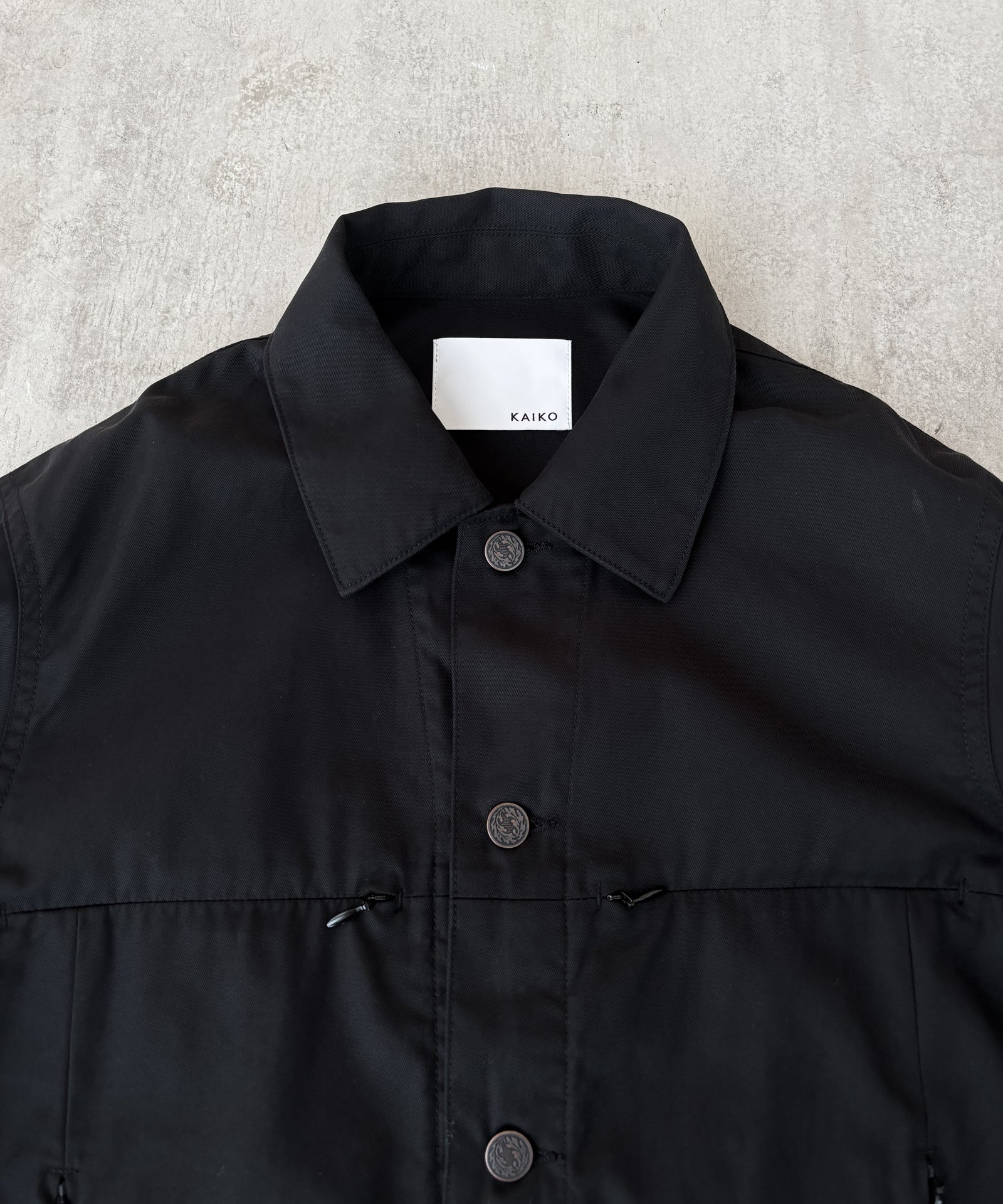 ジャケット・アウター KAIKO PAD VEST-FINX COTTEN GABARDINE THE JEAN JACKET -FINX COTTON GABARDINE- 