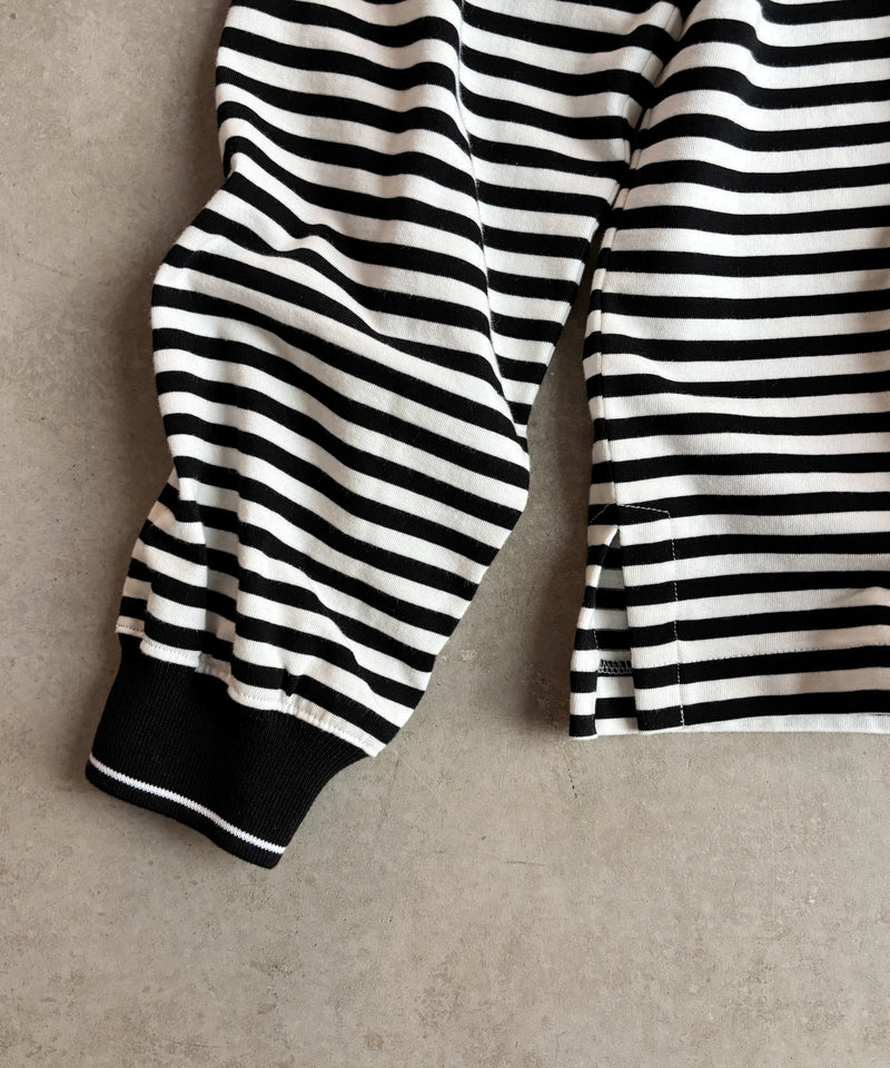 LONG SLEEVE BORDER T-SHIRT "BLACK"