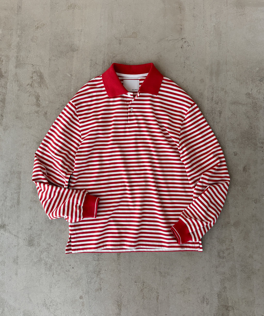 LONG SLEEVE BORDER POLO SHIRT 