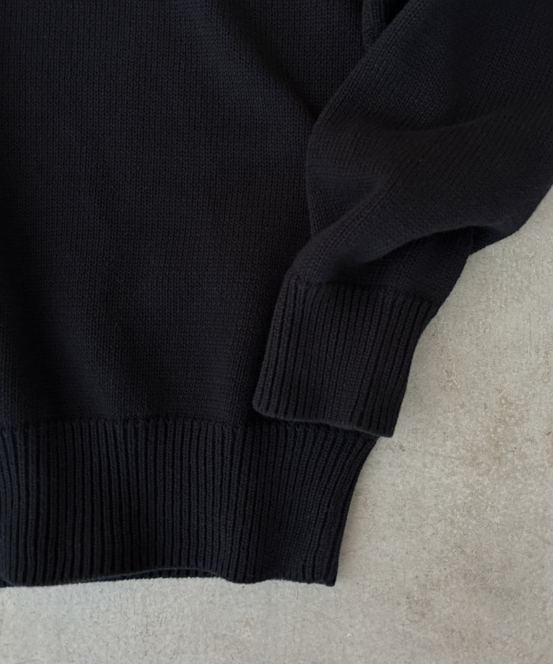 KNIT POLO SHIRT "BLACK"