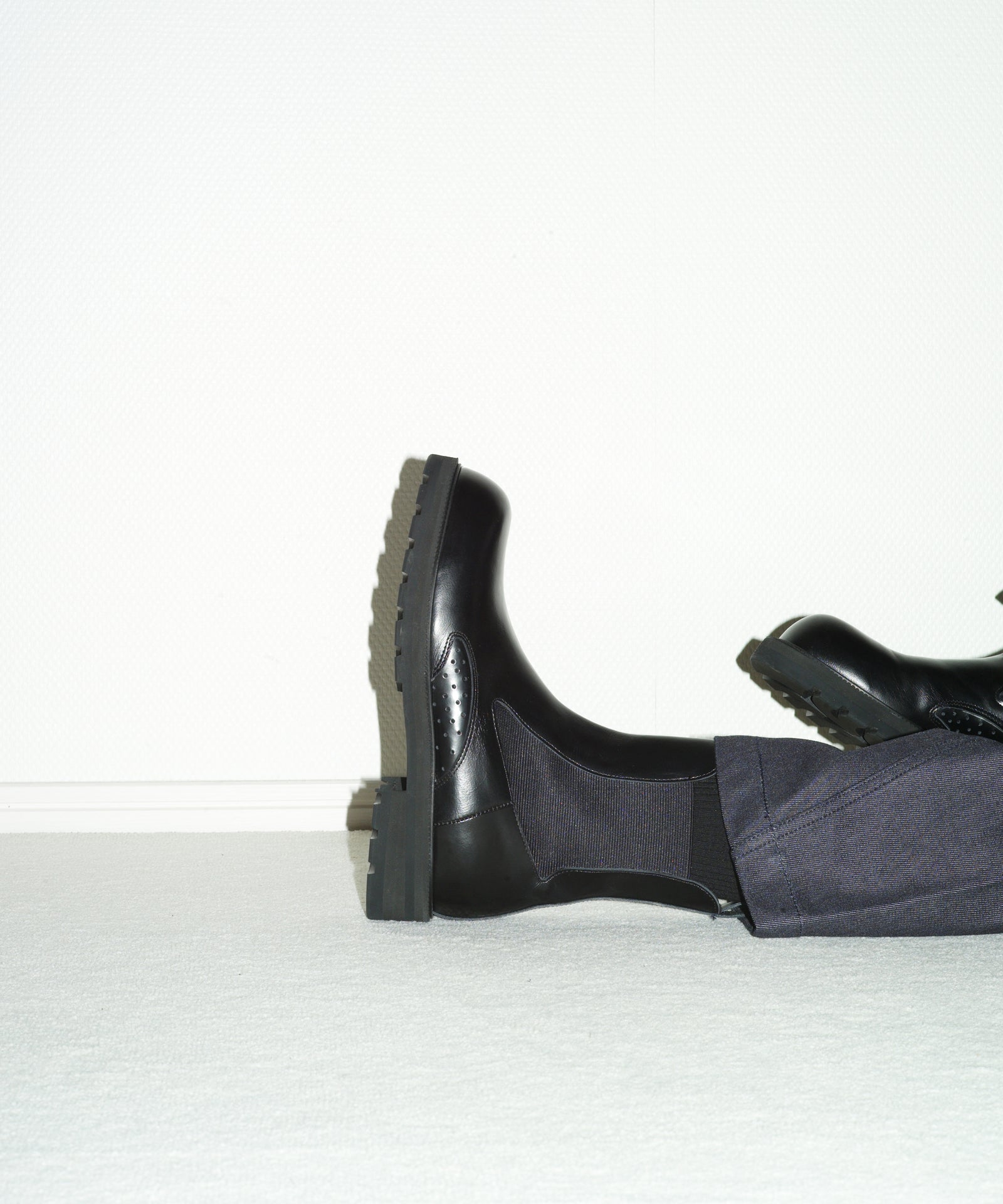 KAIKO × MIDORIKAWA RYO SIDE GORE BOOTS KAIKO×MIDORIKAWA RYO SIDEGOREBOOTS BLACK