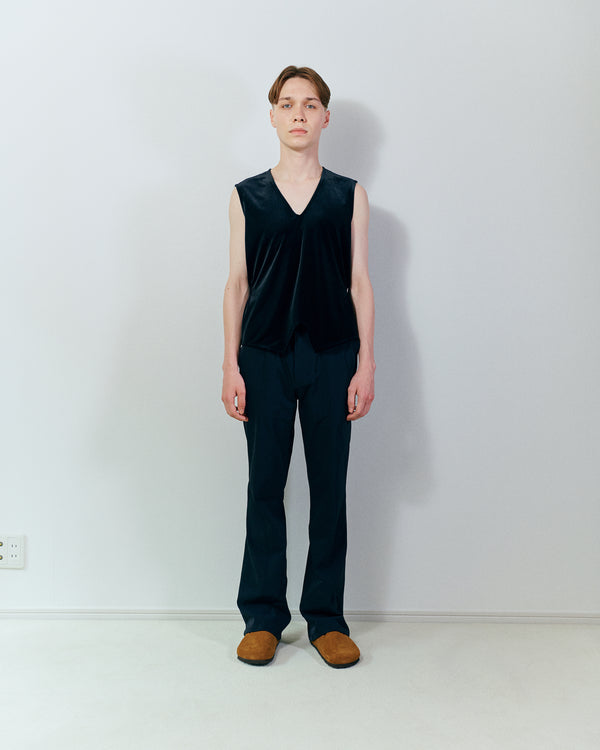 「OUT STOCK」 OUTLINE VEST VELOUR "BLACK"