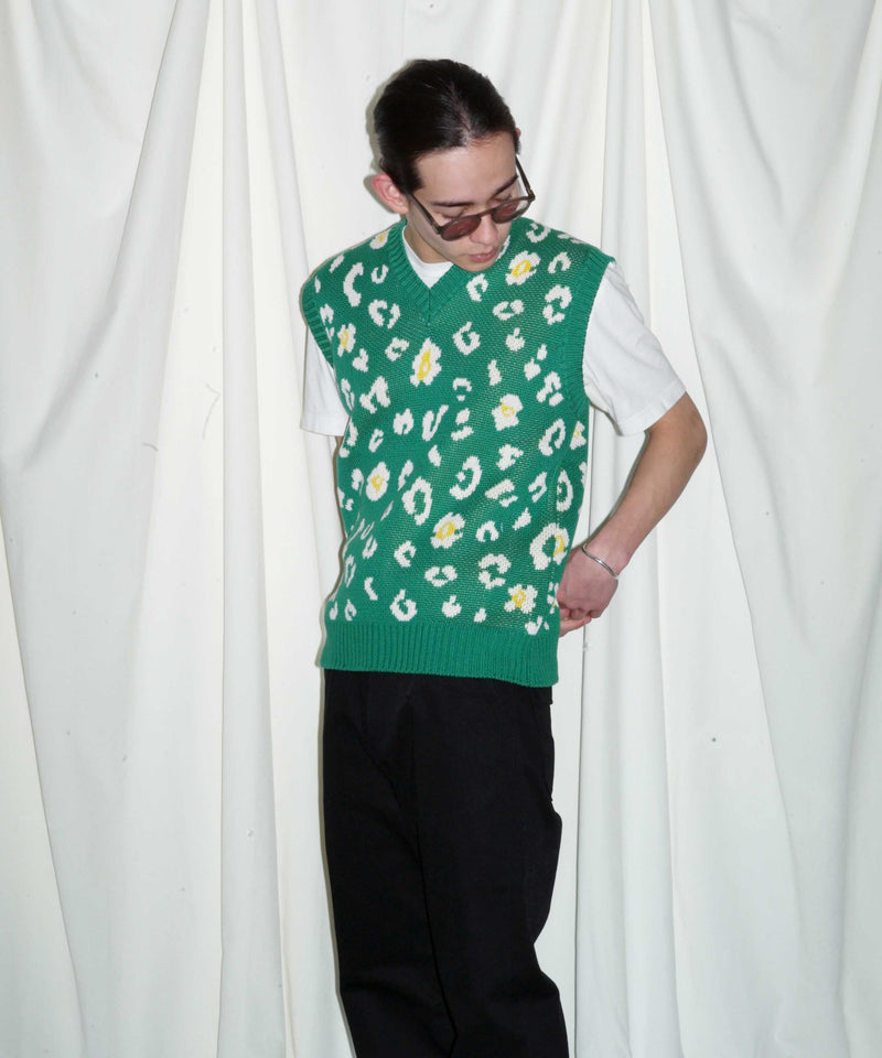 MIMICRY KNIT VEST "LEOPARD"