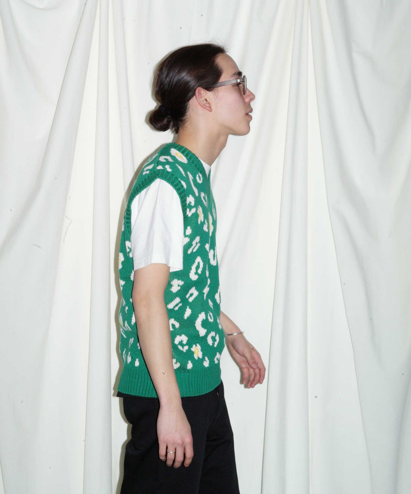 MIMICRY KNIT VEST "LEOPARD"