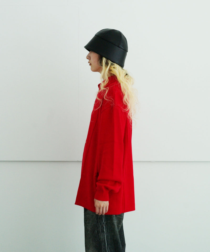 BOX KNIT SHIRT "OFF WHITE"